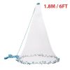 6/8/10/12/16FT Fishing Cast Net Bait Easy Throw Hand Cast Strong Nylon Mesh USA - 1.8M / 6FT