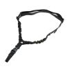Heavy Duty Tactical Single Point Gun Rifle Sling Adjust & Quick Detach QD Buckle - Black