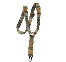 Heavy Duty Tactical Single Point Gun Rifle Sling Adjust & Quick Detach QD Buckle - Camo