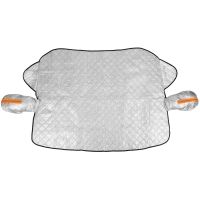 Car Windshield Snow Cover Windproof Magnetic Car Windscreen Cover Frost Ice Protection with Side Mirror Protector 5 Magnets for Most Vehicles - Silver