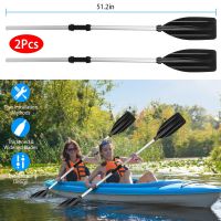 2Pcs Kayak Paddles Aluminum Alloy Detachable Canoe Paddle Boat Oars for Kayaking Boating Oar Fishing - Black