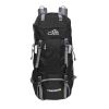 60L Waterproof Foldable Backpack Camping Bag with Rain Cover Black YF