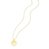 14K Yellow Gold Necklace with Compass - 18 inches