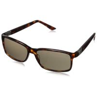 TAG Heuer Legend 9381 58mm Lens Acetate Rectangular Frame Sunglasses - Tortoise Brown / Green
