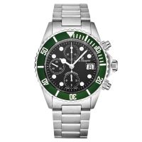 Revue Thommen Men's 17571.6134 'Divers' Black Dial Green Bezel Chronograph Automatic Watch - Default Title