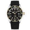 Revue Thommen Men's 'Diver' Black Dial Black Rubber Strap Swiss Automatic Watch 17571.2847 - Default Title