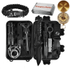 Emergency Survival Kit, Outdoor Survival Gear Tool with Survival Bracelet, Folding Knife, Compass, Emergency Blanket, Fire Starter, Whistle, Tactical