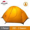 Naturehike Cycling Backpack Tent Ultralight 20D/210T For 1 Person Camping Tent NH18A095-D - 20D - Orange