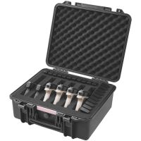 VEVOR Hard Pistol Cases with Pre-cut PU Foam Lockable Pistol Case for 6 Pistol - Default