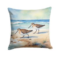 Sandpipers Hunting Throw Pillow Machine Washable, Indoor Outdoor Decorative Pillow for Couch, Bed or Patio, 18Hx18W - Default