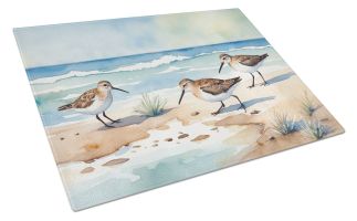 Sandpipers Hunting Glass Cutting Board Decorative Tempered Glass Kitchen Cutting and Serving Board Large Size Chopping Board - Default