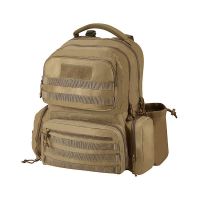 Tactical Gun Range Bag with Lockable Zipper for Outdoor Hunting - Brown - Storage Bag