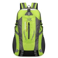 36L Travel Backpack Waterproof Hiking Daypack with Multiple Compartments and Pockets, Nylon Backpack for Camping - Green