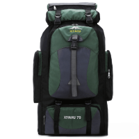 70L Hiking Camping Backpack, Hunting Climbing Backpack for Outdoor, Backpack Water Resistant, Tactical Backpack - Green