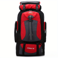 70L Hiking Camping Backpack, Hunting Climbing Backpack for Outdoor, Backpack Water Resistant, Tactical Backpack - Red