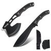 Hunting Knife and Hatchet Axe Combo Set Sheath Fixed Blade Knife Camping - Default