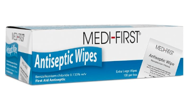 Medique First 21433 Antiseptic Wipes, 100 Per Box - 1