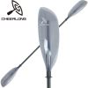 Kayak Paddle with Fiberglass Shaft and PP Blade, Floating Kayaking Oars, Adjustable 230-240 cm/ 90.5-94.5 Inches - Transparent