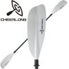 Kayak Paddle with Fiberglass Shaft and PP Blade, Floating Kayaking Oars, Adjustable 230-240 cm/ 90.5-94.5 Inches - White