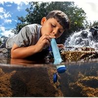 (FST-RV-11)Personal Water Filter for Hiking, RV Camping, Travel, and Emergency Preparedness - Blue