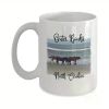 OBX Outer Banks North Carolina Wild Horses Beach Souvenir 11oz Ceramic Coffee Mug for Home Office Kitchen Use, - White