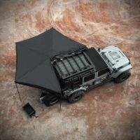 270° Awning House Tent , Not Include Side Shade cloth, Only Awning House, Overland 270 Degree Awning House - Black - oxford fabric