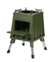 1 Portable Folding Wood Stove, Suitable for Camping and Outdoor Barbecue - Durable Iron, No Need to Light Fire - GN