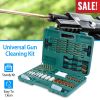 Universal Gun Cleaning Kit Gun Cleaning Brushes Mops Muff Guard w/ Carrying Case For Rifles Pistols Handguns Shotguns - AS  PIC