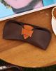 Leather Sunglass Case Glasses Case Eyeglass Case for Men and Women Protects Sunglasses Eyeglasses Slim - Mymesken