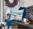 Sandpipers Hunting Throw Pillow Machine Washable, Indoor Outdoor Decorative Pillow for Couch, Bed or Patio, 18Hx18W - Default