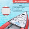 Inflatable Kayak Set with Paddle & Air Pump, Portable Recreational Touring Kayak Foldable Fishing Touring Kayaks, Deluxe Extended Version Tandem 2 Per