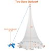 Fishing Cast Net Bait Trap Easy Throw Heavy Duty Hand Cast Net with Chain Sinker Bottom Spread - 6FT