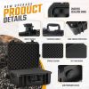 Plastic safety box, waterproof box, tool box, equipment box, injection molding equipment box - black