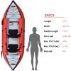 Inflatable Kayak Set with Paddle & Air Pump, Portable Recreational Touring Kayak Foldable Fishing Touring Kayaks, Deluxe Extended Version Tandem 2 Per