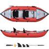 Inflatable Kayak Set with Paddle & Air Pump, Portable Recreational Touring Kayak Foldable Fishing Touring Kayaks, Deluxe Extended Version Tandem 2 Per