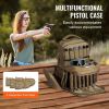 Tactical Gun Range Bag with Lockable Zipper for Outdoor Hunting - Brown - Storage Bag