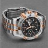 Revue Thommen 16071.6159 Men's 'Air speed' Black Dial Chronograph Day-Date Two-Tone Swiss Automatic Watch - Default Title