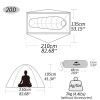Naturehike Cycling Backpack Tent Ultralight 20D/210T For 1 Person Camping Tent NH18A095-D - 20D - Orange