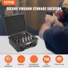 VEVOR Hard Pistol Cases with Pre-cut PU Foam Lockable Pistol Case for 6 Pistol - Default