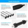2Pcs Kayak Paddles Aluminum Alloy Detachable Canoe Paddle Boat Oars for Kayaking Boating Oar Fishing - Black