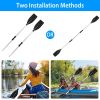 2Pcs Kayak Paddles Aluminum Alloy Detachable Canoe Paddle Boat Oars for Kayaking Boating Oar Fishing - Black
