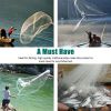 6/8/10/12/16FT Fishing Cast Net Bait Easy Throw Hand Cast Strong Nylon Mesh USA - 1.8M / 6FT