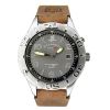Field & Stream F118GGSB Men's Grey Dial Brown Leather Band Date Watch - Default Title