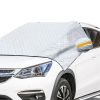 Car Windshield Snow Cover Windproof Magnetic Car Windscreen Cover Frost Ice Protection with Side Mirror Protector 5 Magnets for Most Vehicles - Silver