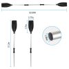 2Pcs Kayak Paddles Aluminum Alloy Detachable Canoe Paddle Boat Oars for Kayaking Boating Oar Fishing - Black
