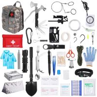 125 Pcs Emergency Survival/Tactical First Aid Kit with Supplies Perfect for Outdoor Adventuring such as Camping Hiking Hunting