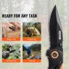 Folding Pocket Knife 3 in/7.6 cm 7Cr17Mov Blade Aluminum Handle Sharp - Default