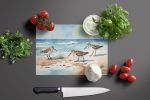 Sandpipers Hunting Glass Cutting Board Decorative Tempered Glass Kitchen Cutting and Serving Board Large Size Chopping Board - Default