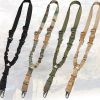 Heavy Duty Tactical Single Point Gun Rifle Sling Adjust & Quick Detach QD Buckle - Black