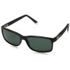 TAG Heuer Legend 9381 58mm Lens Acetate Rectangular Frame Sunglasses - Matte Black / Gradient Grey